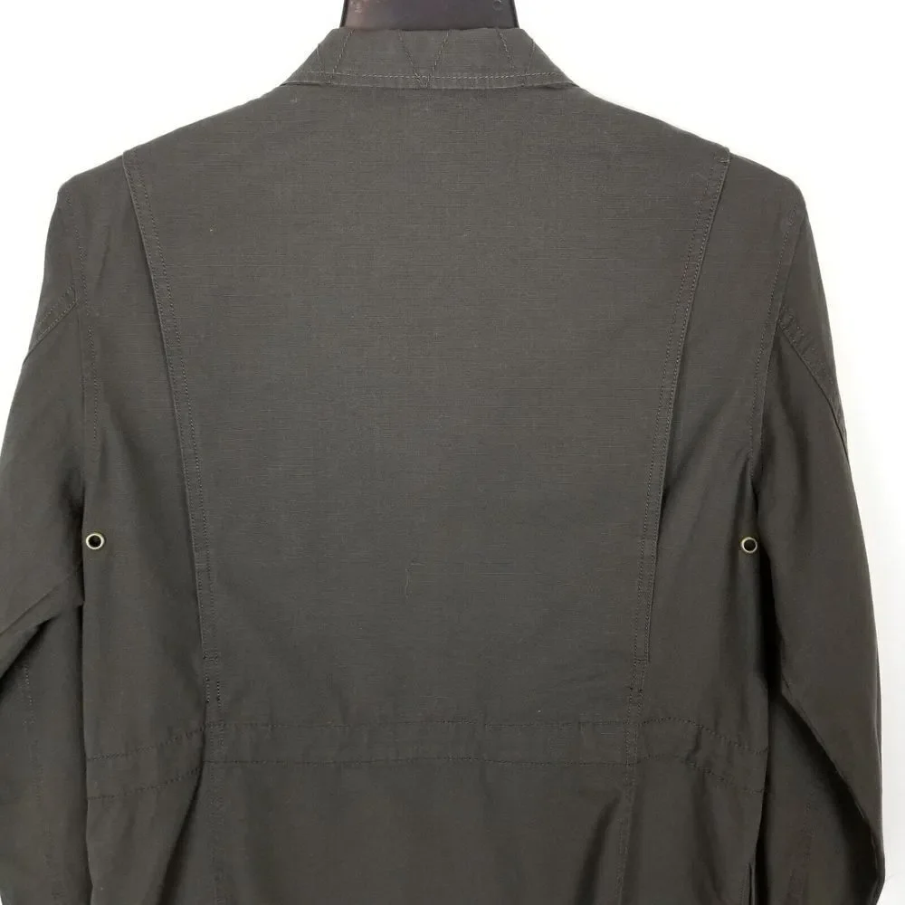 Duluth Trading Co Women's Full Zip‎ Utility Jacket Size S Brown Cotton Pockets